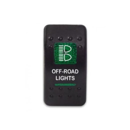 Клавиша Off-Road Lights 12-24В с зеленой подсветкой