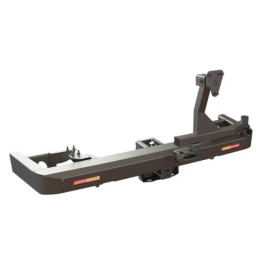 Бампер силовой задний для Уаз Патриот 2015- ,с квадратом под фаркоп, дублирующими фонарями и калиткой