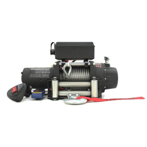 Лебедка электрическая автомобильная TR TROPHY 6,0 (стальной трос)