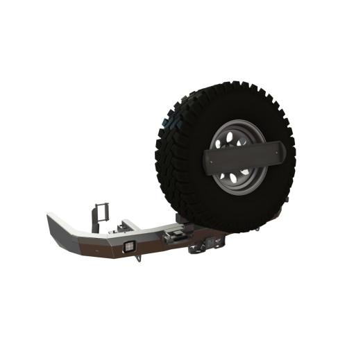 Бампер задний Toyota Fortuner 2015- под ПТФ (с калиткой центр)