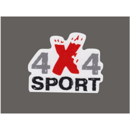 Наклейка 4x4sport логотип вырезанный, белая. Размер 185х150мм