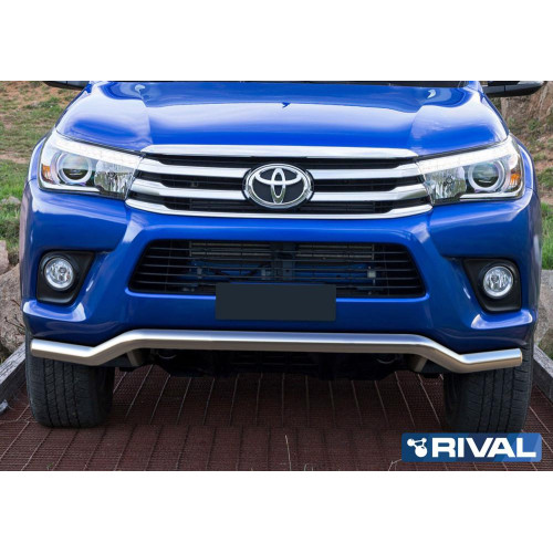 Защита переднего бампера d57 волна (кроме Exclusive) RIVAL Toyota Hilux 2015- R.5716.004