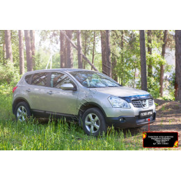 Защитная сетка решетки переднего бампера Русская артель Nissan Qashqai 2006-2010  SRN-136602