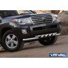 Защита переднего бампера d76+d57 с профильной защитой картера RIVAL Toyota Land Cruiser 200 2011-2015  R.5713.001