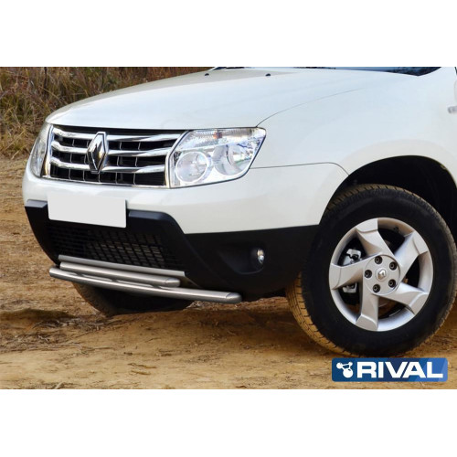 Защита переднего бампера d42+d42 RIVAL Renault Duster 2011-2015  R.4701.004