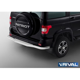 Защита заднего бампера d76 с листом RIVAL UAZ Patriot 2014-2016-  R.6302.009