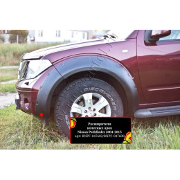 Расширители колесных арок Русская Артель NISSAN PATHFINDER 2004-2010 (R51) шагрень  RNPF-047602