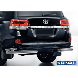 Защита заднего бампера d76+d42 уголки RIVAL Toyota Land Cruiser 200 2015- R.5717.008