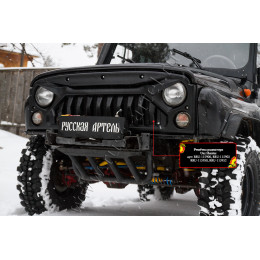 Решетка радиатора с чёрной сеткой Русская артель Uaz Hunter  RRU-115952