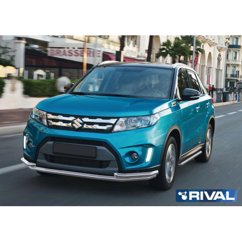 Защита переднего бампера d42+d42 RIVAL Suzuki Vitara 2015-  R.5509.002