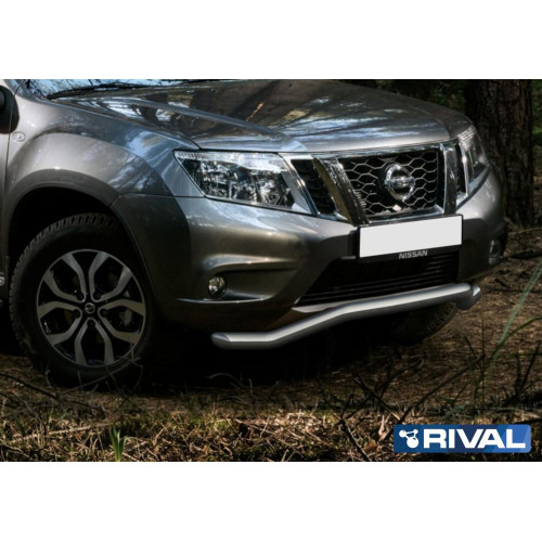 Защита переднего бампера d57 волна RIVAL Nissan Terrano 2014-  R.4119.002