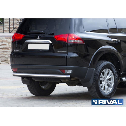 Защита заднего бампера d76 RIVAL Mitsubishi Pajero Sport 2008-2013-2016  R.4007.008