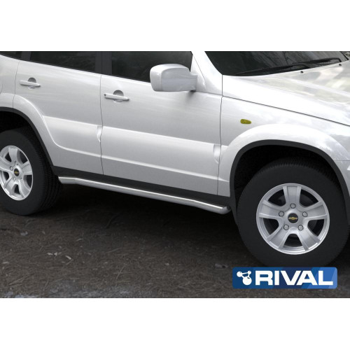 Защита порогов d57 RIVAL Chevrolet Niva 2009-  R.1004.007