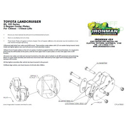 Комплект кастор плат Ironman Toyota LandCruiser 80/105   CPLATE001