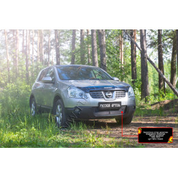 Защитная сетка решетки переднего бампера Русская артель Nissan Qashqai 2006-2010  SRN-136602