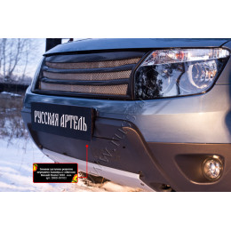 Зимняя заглушка решетки переднего бампера без «дхо» с обвесом Русская артель Renault Duster 2010-2014  ZRRD-037822