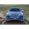 Решетка бампера d10 (кроме Exclusive) RIVAL Toyota Hilux 2015- G.5701.001