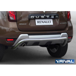 Защита заднего бампера d57 скоба RIVAL Renault Duster 2015-  R.4703.010