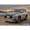 Защита переднего бампера d76+d57 RIVAL Mitsubishi Pajero Sport 2016-  R.4012.001