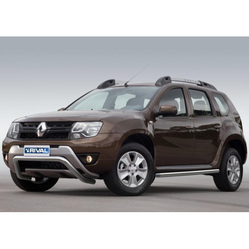 Защита переднего бампера d57 скоба RIVAL Renault Duster 2015-  R.4703.012