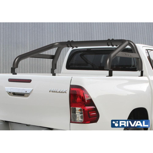 Дуги кузова черные d76 RIVAL Toyota Hilux 2015-  R.5716.010.PB