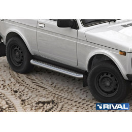 Пороги с листом d57 RIVAL Lada 4х4 1995-, 3D  R.6002.004