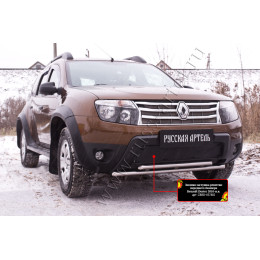 Зимняя заглушка решетки переднего бампера без «дхо» и обвеса Русская артель Renault Duster 2010-2014  ZRRD-037802