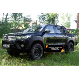 Расширители колёсных арок (вынос 25 мм) Toyota Hilux 2015-2020 (VIII дорестайлинг) RT-061002