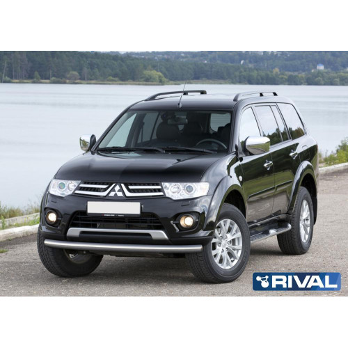 Защита переднего бампера d76 RIVAL Mitsubishi Pajero Sport 2008-2013-2016  R.4007.001