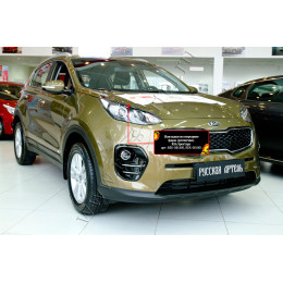 Накладки на передние фары (реснички) Русская артель KIA Sportage 2016-2018 (IV дорестайлинг)  REK-081800