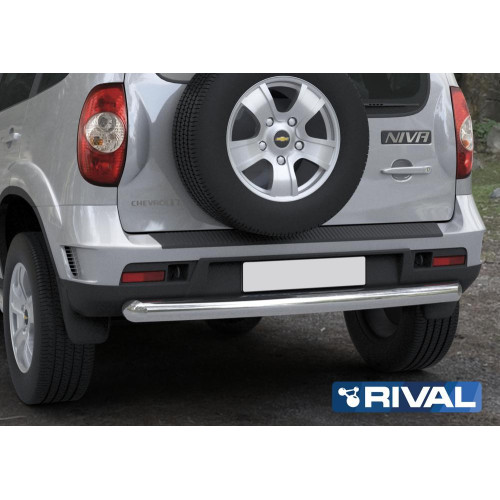 Защита заднего бампера d76 RIVAL Chevrolet Niva 2009-  R.1004.010