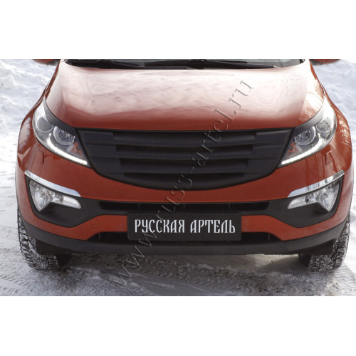 Решетка радиатора Вариант 3 с сеткой металлик Русская артель KIA Sportage  RRKS-010700