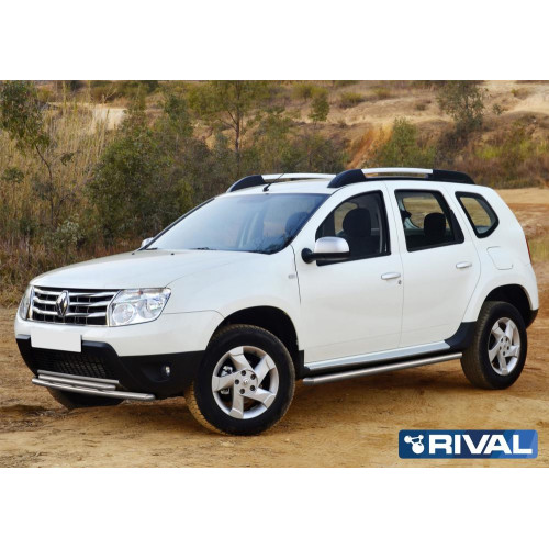 Защита переднего бампера d42+d42 RIVAL Renault Duster 2011-2015  R.4701.004