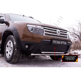 Зимняя заглушка решетки переднего бампера без «дхо» и обвеса Русская артель Renault Duster 2010-2014  ZRRD-037802