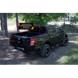 Комплект накладок на боковые борта и задний откидной борт без скотча Mitsubishi L200 2015-2018 (V дорестайлинг) NM-158412