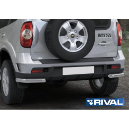 Защита заднего бампера d57 уголки RIVAL Chevrolet Niva 2009-  R.1004.012