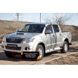 Защитная сетка и заглушка переднего бампера Русская Артель Toyota Hilux 2011-2015 SBTH2-044502