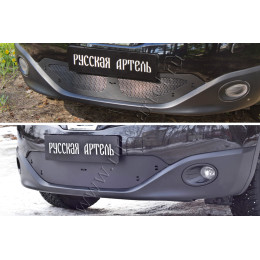Защитная сетка и заглушка решетки переднего бампера Русская артель Nissan Qashqai 2011-2014  SRN-134012