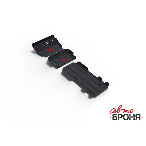 Комплект защит радиатор + картер + КПП + РК АвтоБроня Toyota Land Cruiser 150 Prado  K111.09516.1