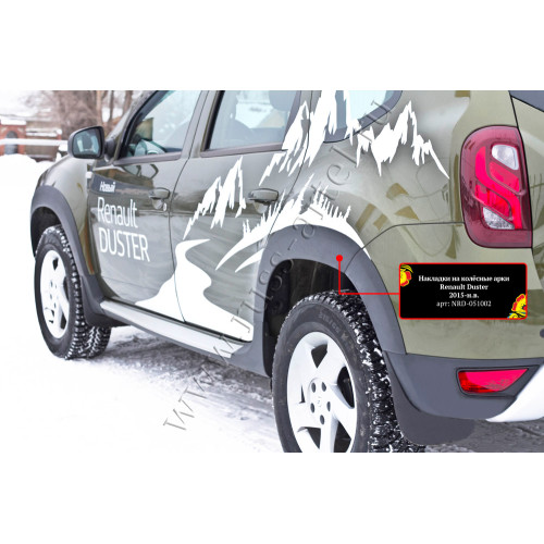 Накладки на колёсные арки Русская артель Renault Duster 2015-   NRD-051002