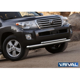 Защита переднего бампера d76+d57 RIVAL Toyota Land Cruiser 200 2011-2015  R.5713.004