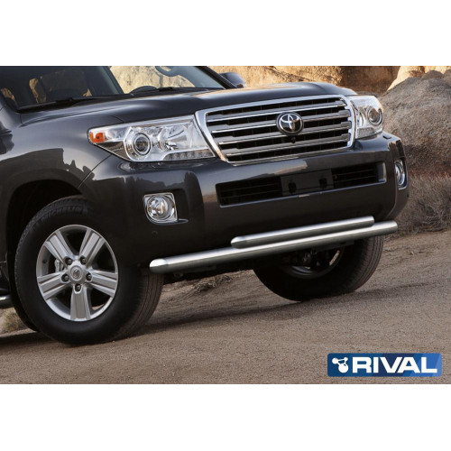 Защита переднего бампера d76+d57 RIVAL Toyota Land Cruiser 200 2011-2015  R.5713.004