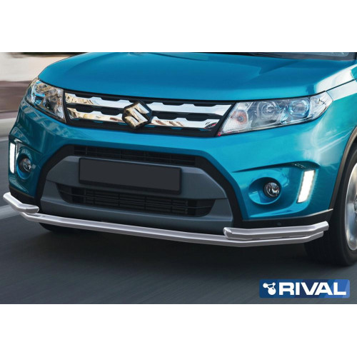 Защита переднего бампера d42+d42 RIVAL Suzuki Vitara 2015-  R.5509.002