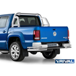 Защита заднего бампера d76+d42 уголки RIVAL Volkswagen Amarok 2016-  R.5804.010