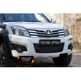 Защитная сетка решетки переднего бампера Русская артель Great Wall Hover H3 2010-2013  SRG-138002