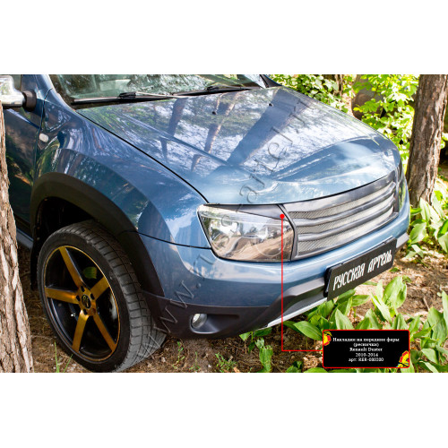 Накладки на передние фары (реснички) Русская артель Renault Duster    RER-080200