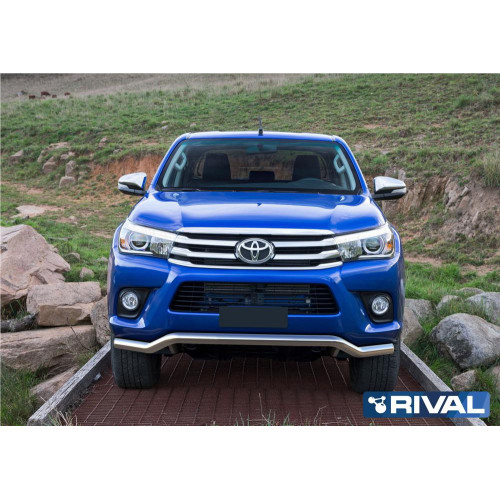 Защита переднего бампера d57 волна (кроме Exclusive) RIVAL Toyota Hilux 2015- R.5716.004