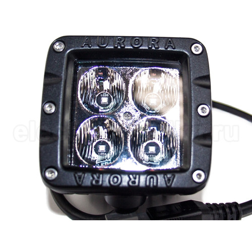 Фара Aurora 4 led, луч- flood, свет янтарный, 12W, 1580LM, 9-36V ALO-2-E4A