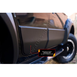 Молдинги на двери Mitsubishi L200 2015-2018 (V дорестайлинг)  MM-077500