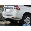 Защита заднего бампера d76+d42 уголки RIVAL Toyota Land Cruiser Prado 150 2009-2013-2017 R.5704.022